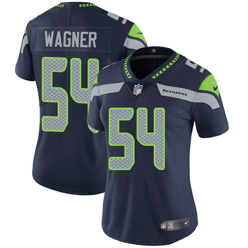 2019 Women Seattle Seahawks #54 Wagner blue Nike Vapor Untouchable Limited NFL Jersey->women nfl jersey->Women Jersey